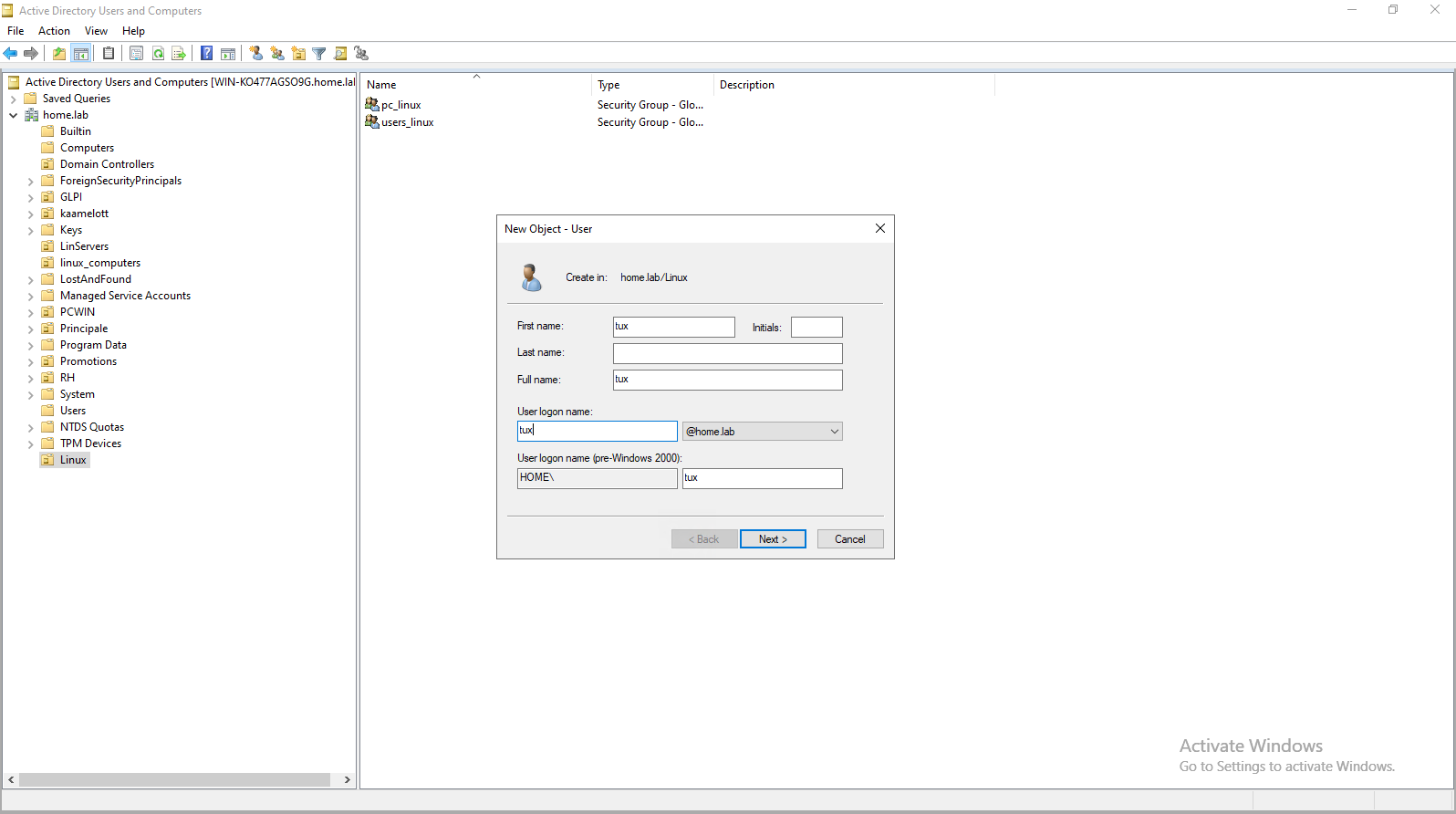 Config AD